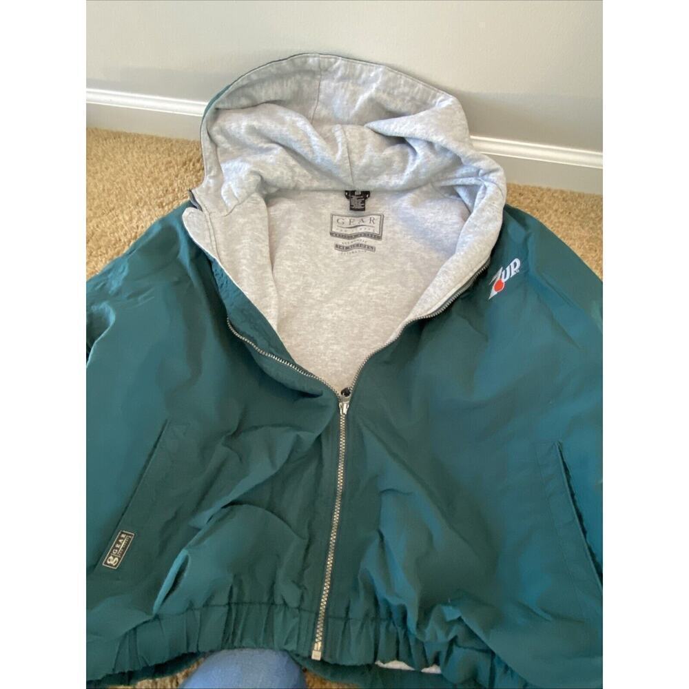 Vintage Gear For Sports Thick Jacket Coat Green 7up Men’s XXL 2XL Warm Gray EUC - Picture 8 of 11